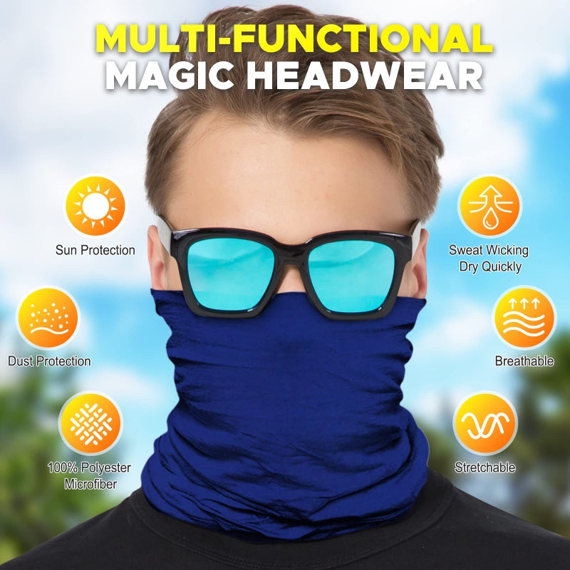 JOEYOUNG Headwear, Bandana, Neck Gaiter Head Wrap Headband Balaclava Magic Scarf - Image 2